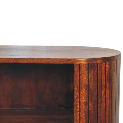 39" Chestnut Solid Wood Three Tier Bookcase HomeRoots