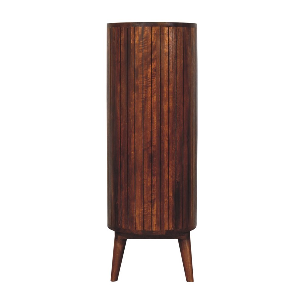 39" Chestnut Solid Wood Three Tier Bookcase HomeRoots
