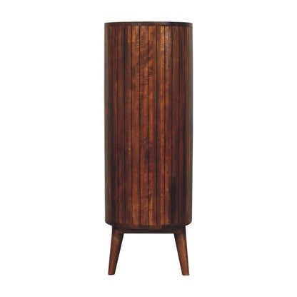 39" Chestnut Solid Wood Three Tier Bookcase HomeRoots