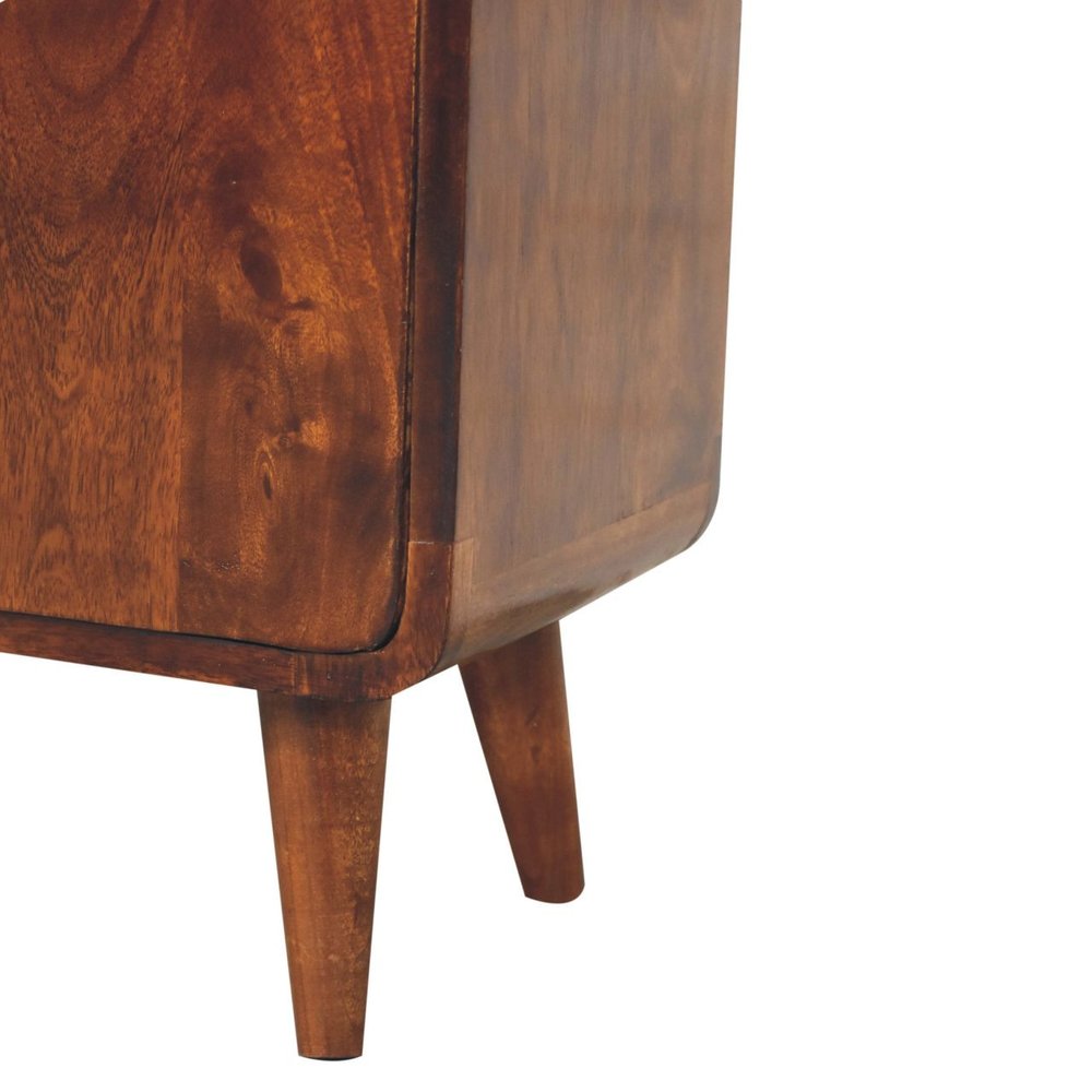 26" Brown Solid Wood Accent Cabinet With Two Doors HomeRoots