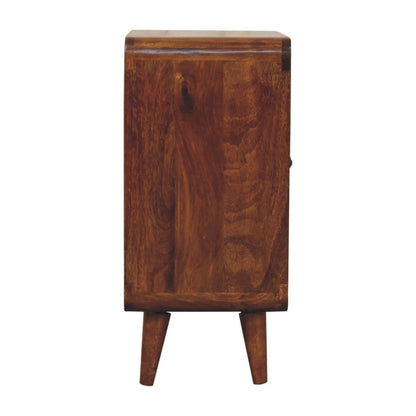 26" Brown Solid Wood Accent Cabinet With Two Doors HomeRoots