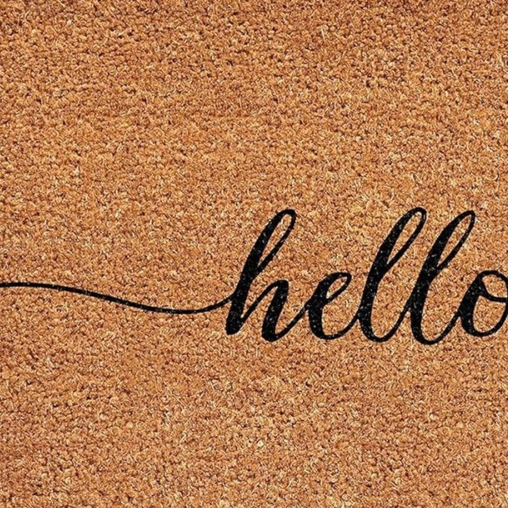 24" X 36" Brown And Natural Fall Hello Fall Outdoor Coir Door Mat — view 3