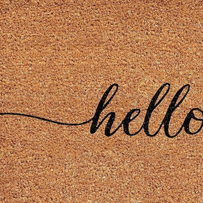 24" X 36" Brown And Natural Fall Hello Fall Outdoor Coir Door Mat HomeRoots