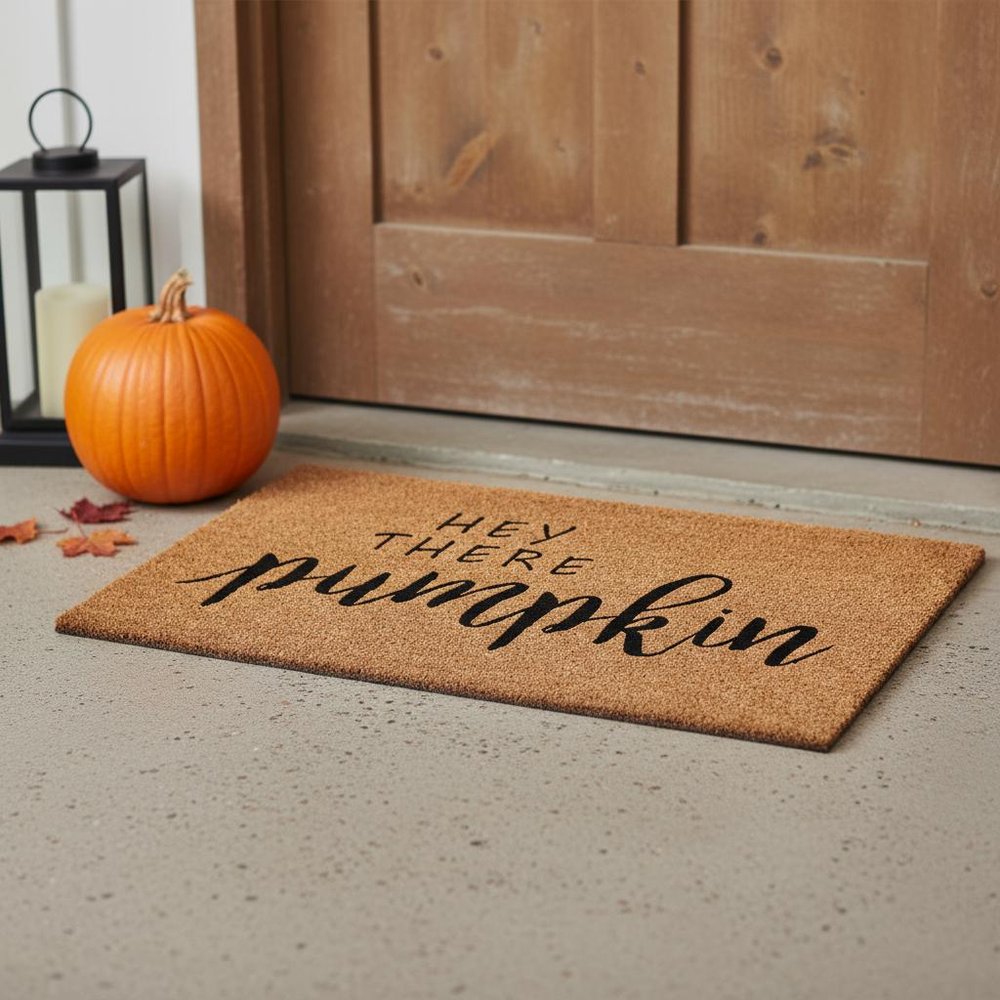 17" X 29" Brown And Natural Fall Hey There Outdoor Coir Door Mat — view 10
