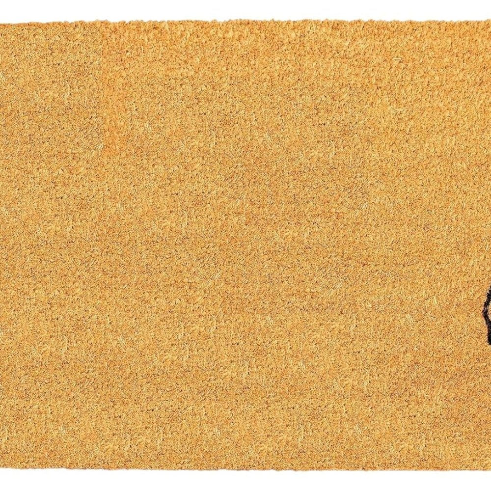 17" X 29" Brown And Natural Halloween Skull Outdoor Coir Door Mat HomeRoots