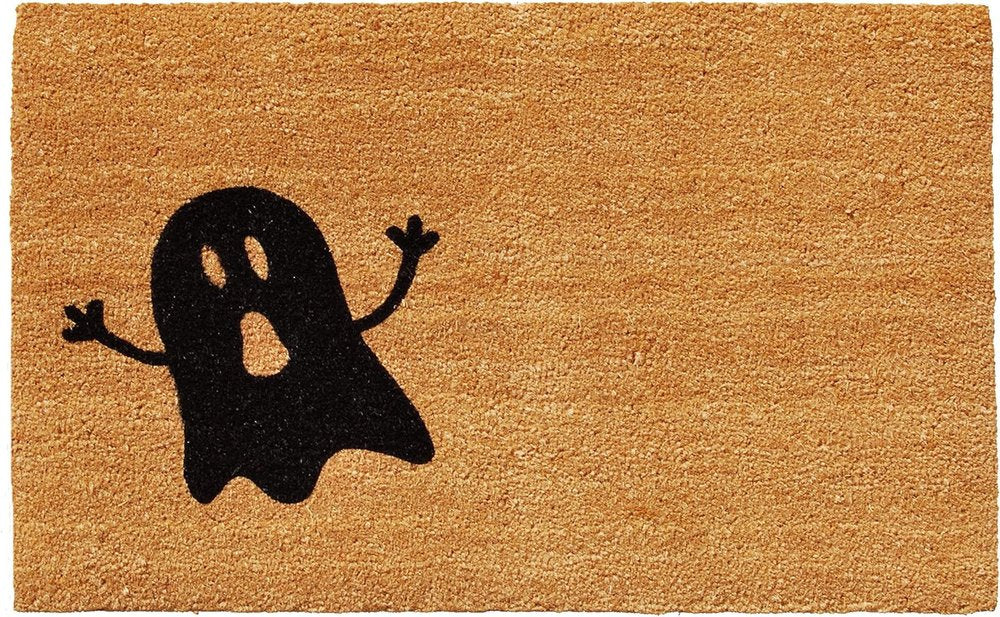 24" X 36" Natural And Black Halloween Ghost Outdoor Coir Door Mat — view 6