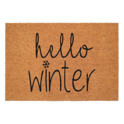 17" X 29" Brown And Black Christmas Outdoor Coir Door Mat HomeRoots