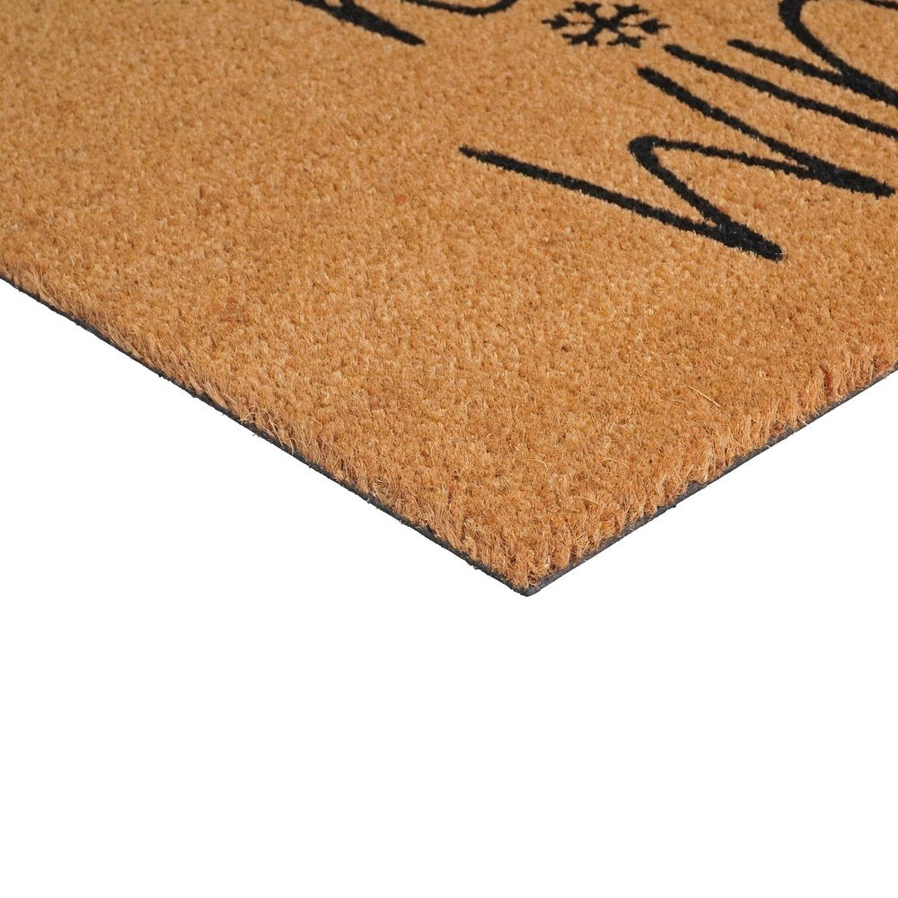 17" X 29" Brown And Black Christmas Outdoor Coir Door Mat — view 4