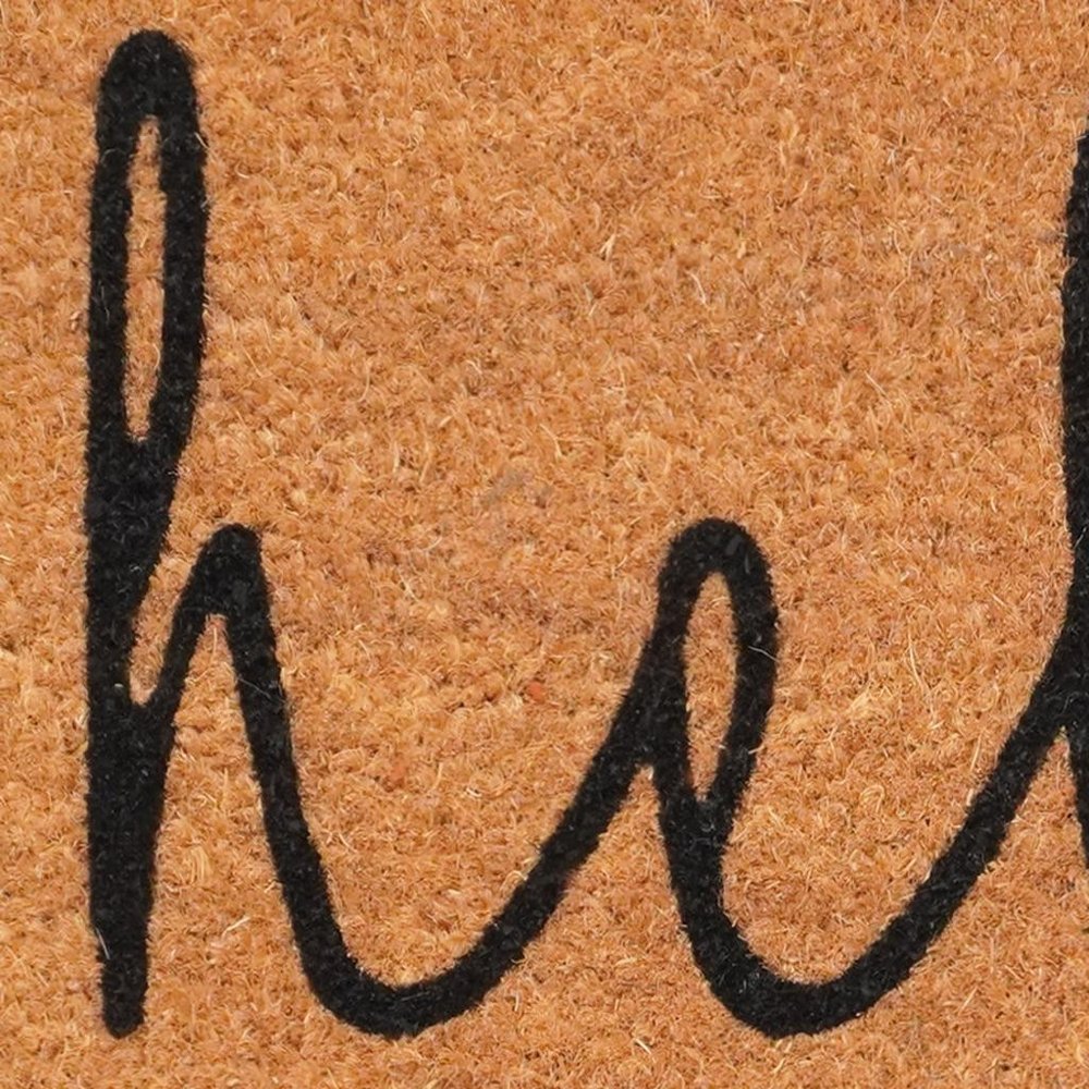 17" X 29" Brown And Black Christmas Outdoor Coir Door Mat HomeRoots