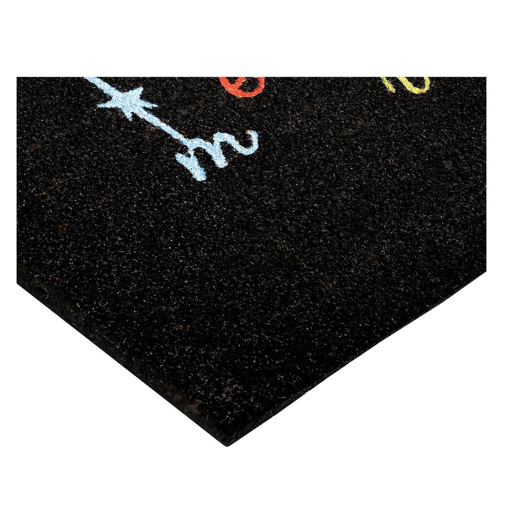 17" X 29" Black Red And Blue Merry Christmas Outdoor Coir Door Mat — view 3