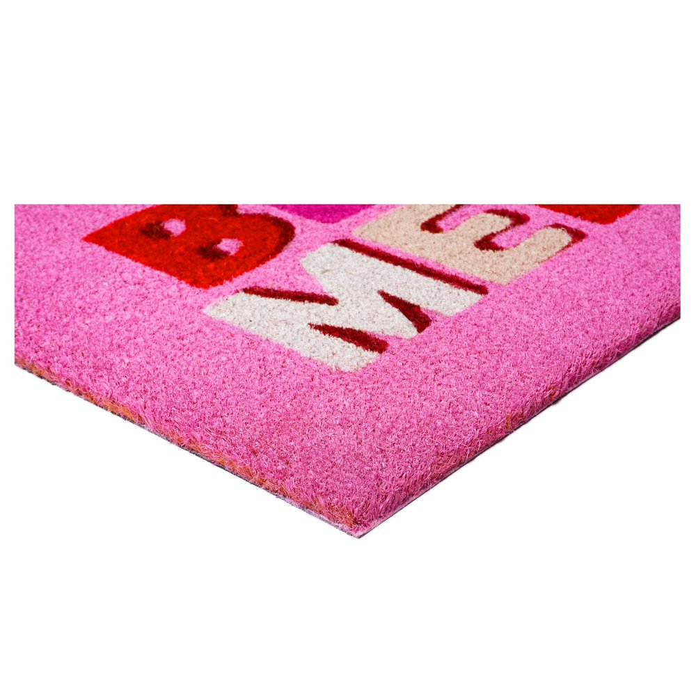 17" X 29" Pink Red And White Christmas Outdoor Coir Door Mat — view 4