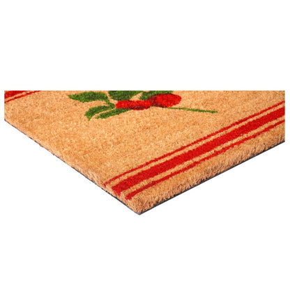 17" X 29" Brown Red And Green Merry Christmas Outdoor Coir Door Mat HomeRoots