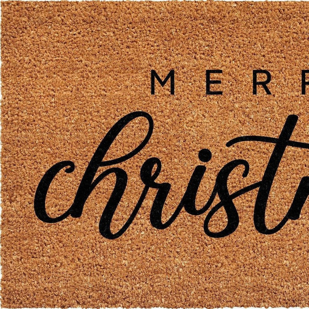 17" X 29" Natural and Black Coir Merry Christmas Outdoor Christmas Door Mat — view 8