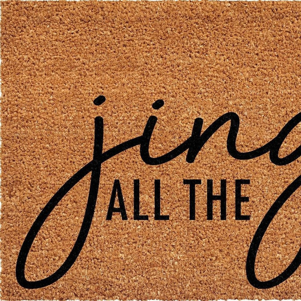 17" X 29" Brown And Black Christmas Outdoor Coir Door Mat HomeRoots