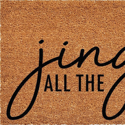 17" X 29" Brown And Black Christmas Outdoor Coir Door Mat HomeRoots