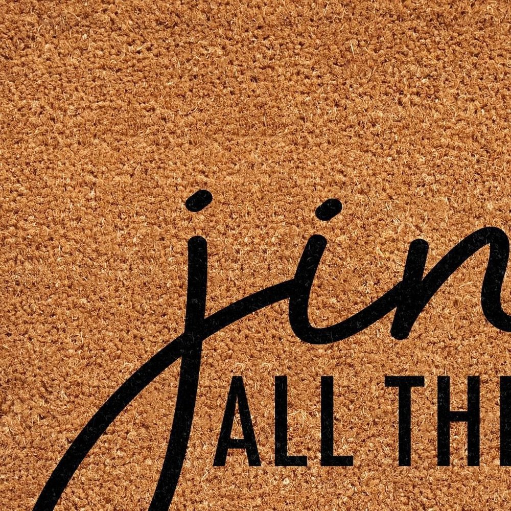 17" X 29" Brown And Black Christmas Outdoor Coir Door Mat — view 8