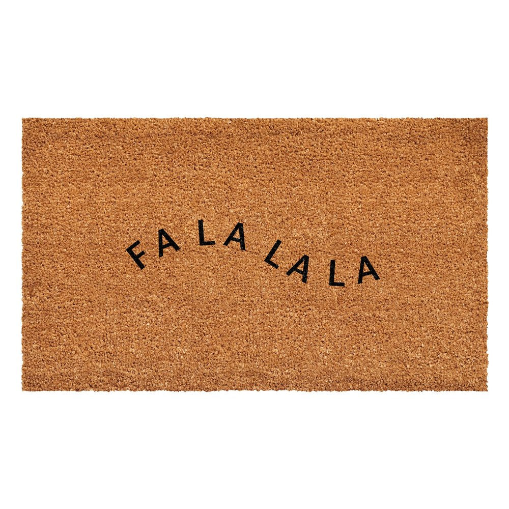 17" X 29" Brown And Black Christmas Outdoor Coir Door Mat — view 2