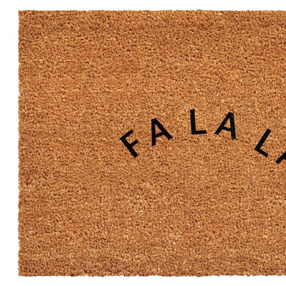 17" X 29" Brown And Black Christmas Outdoor Coir Door Mat — view 7