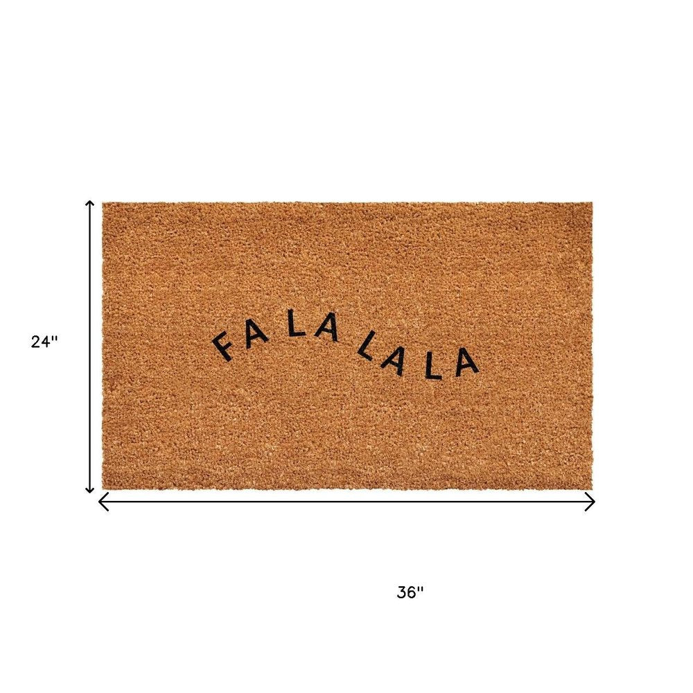 17" X 29" Brown And Black Christmas Outdoor Coir Door Mat HomeRoots