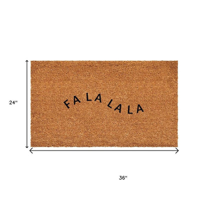 17" X 29" Brown And Black Christmas Outdoor Coir Door Mat HomeRoots