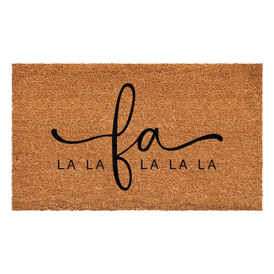 24" X 36" Brown And Black Christmas Outdoor Coir Door Mat