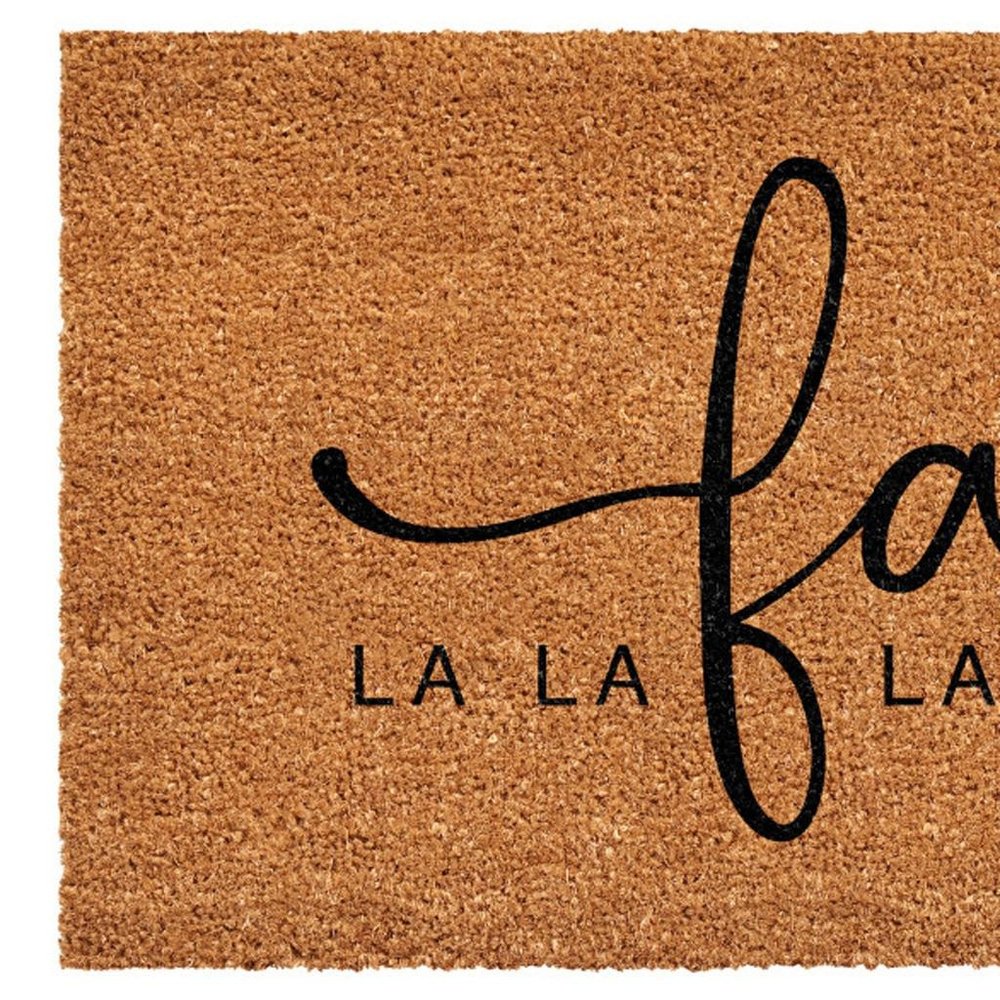 24" X 36" Brown And Black Christmas Outdoor Coir Door Mat — view 3