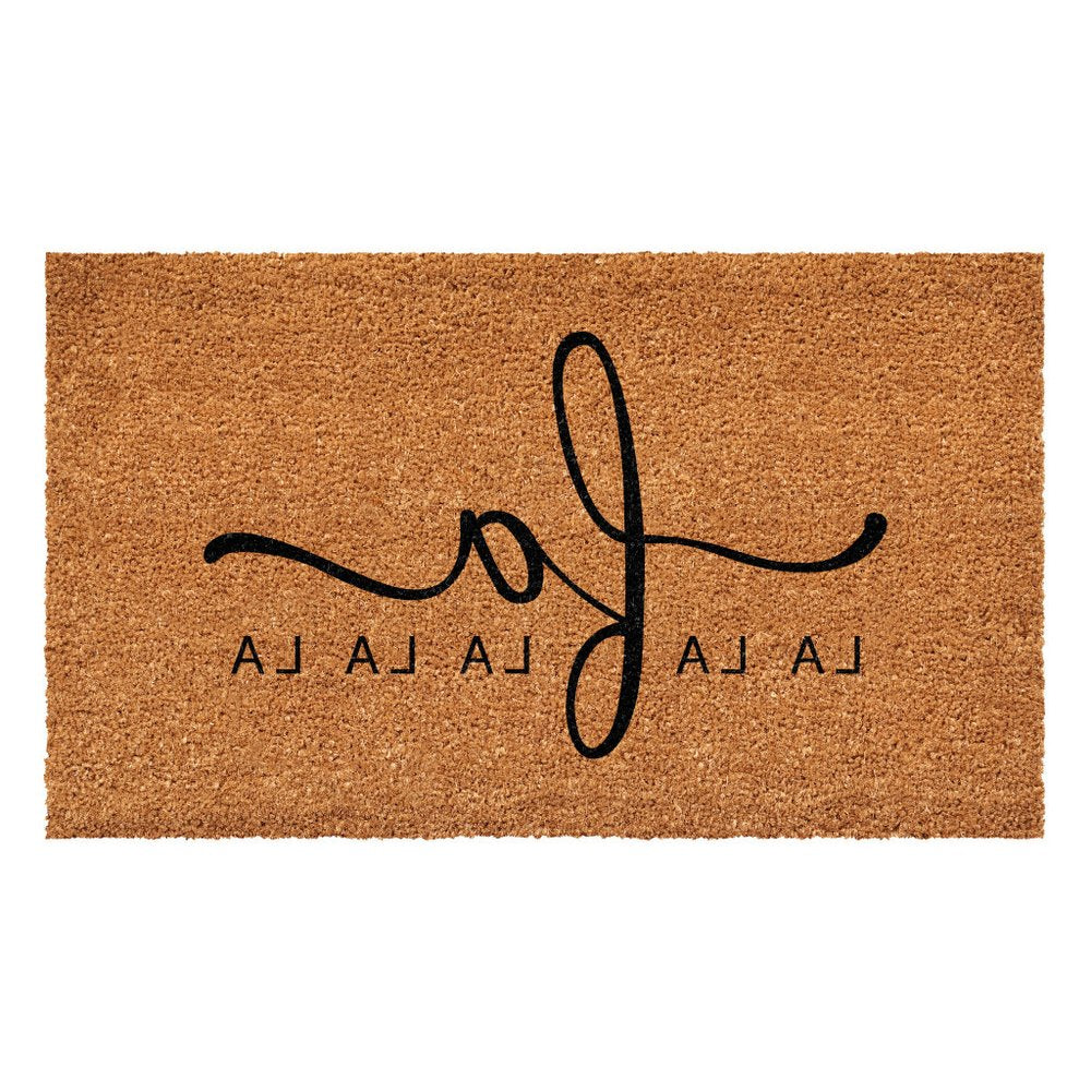 24" X 36" Brown And Black Christmas Outdoor Coir Door Mat