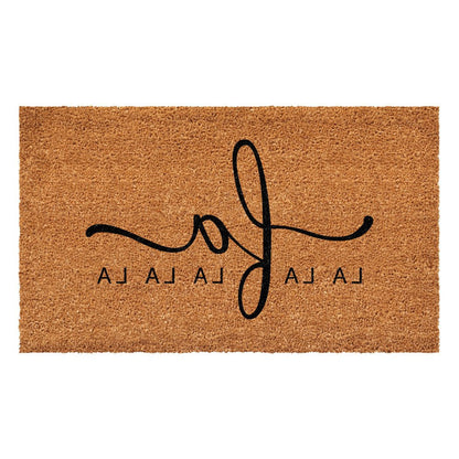 24" X 36" Brown And Black Christmas Outdoor Coir Door Mat