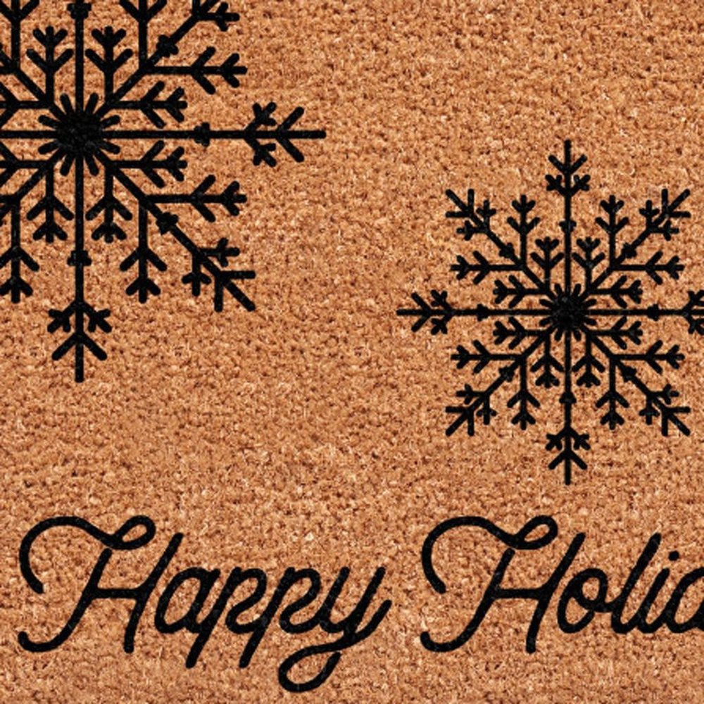 17" X 29" Brown And Black Christmas Merry Christmas Outdoor Coir Door Mat — view 8