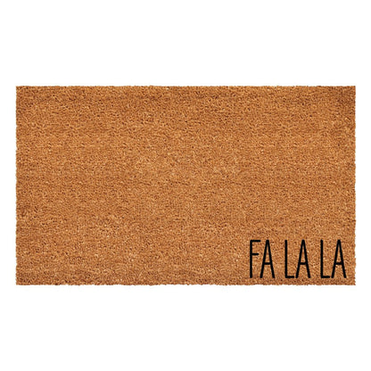 17" X 29" Brown Christmas Outdoor Coir Door Mat HomeRoots