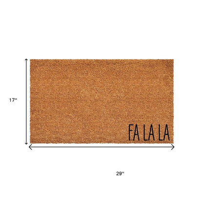 17" X 29" Brown Christmas Outdoor Coir Door Mat HomeRoots