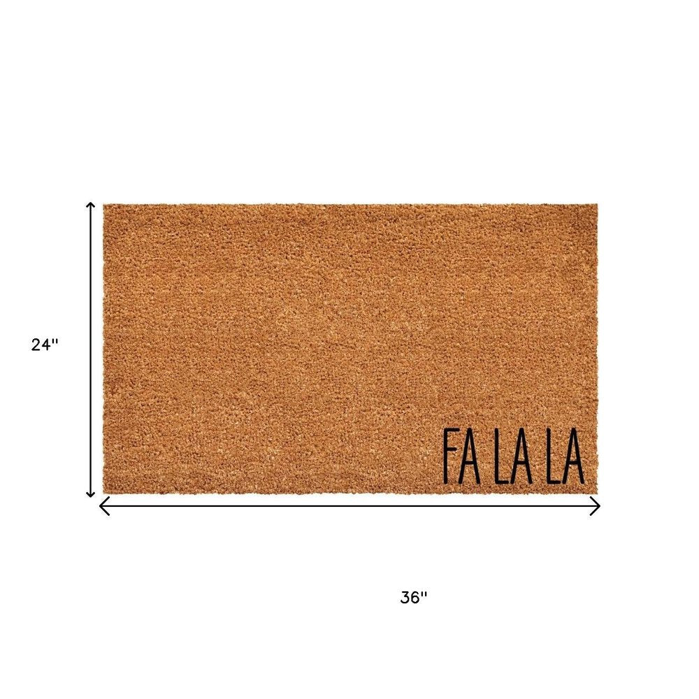 17" X 29" Brown Christmas Outdoor Coir Door Mat HomeRoots
