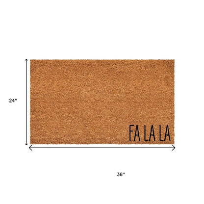 17" X 29" Brown Christmas Outdoor Coir Door Mat HomeRoots
