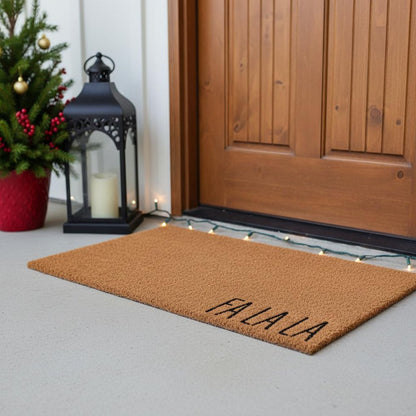 17" X 29" Brown Christmas Outdoor Coir Door Mat HomeRoots