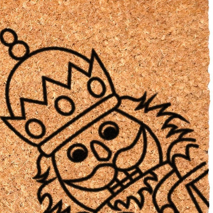 17" X 29" Brown And Black Merry Christmas Outdoor Coir Door Mat HomeRoots