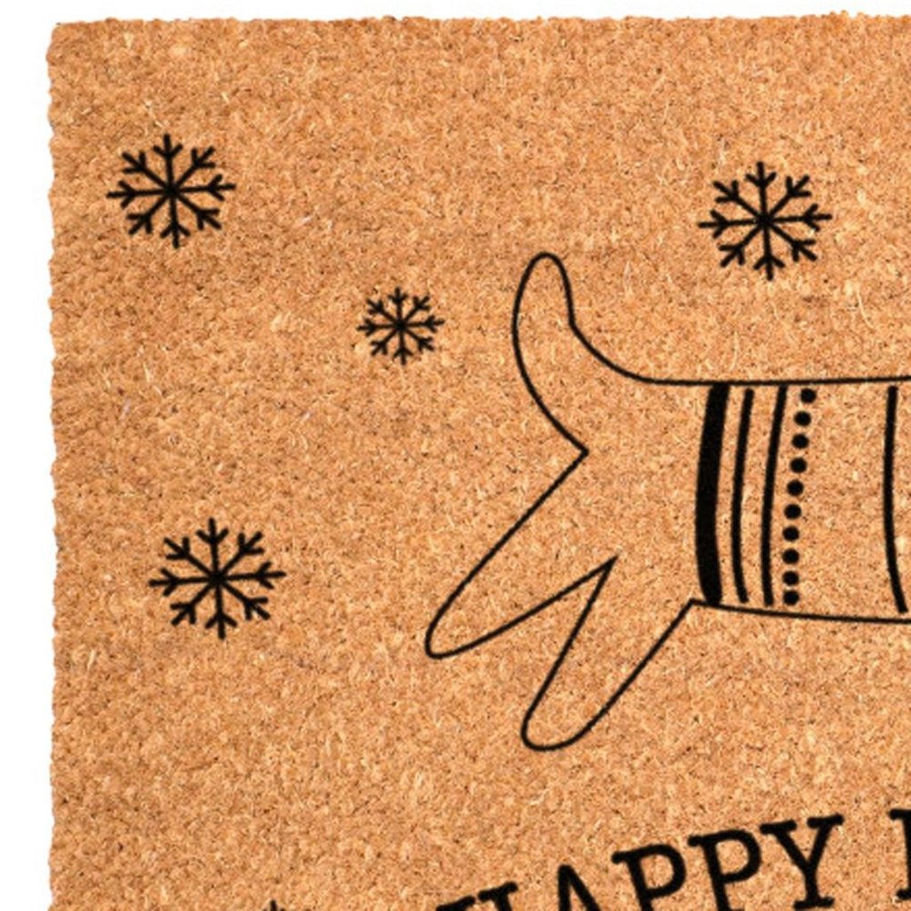 17" X 29" Brown And Black Christmas Dog Outdoor Coir Door Mat — view 3