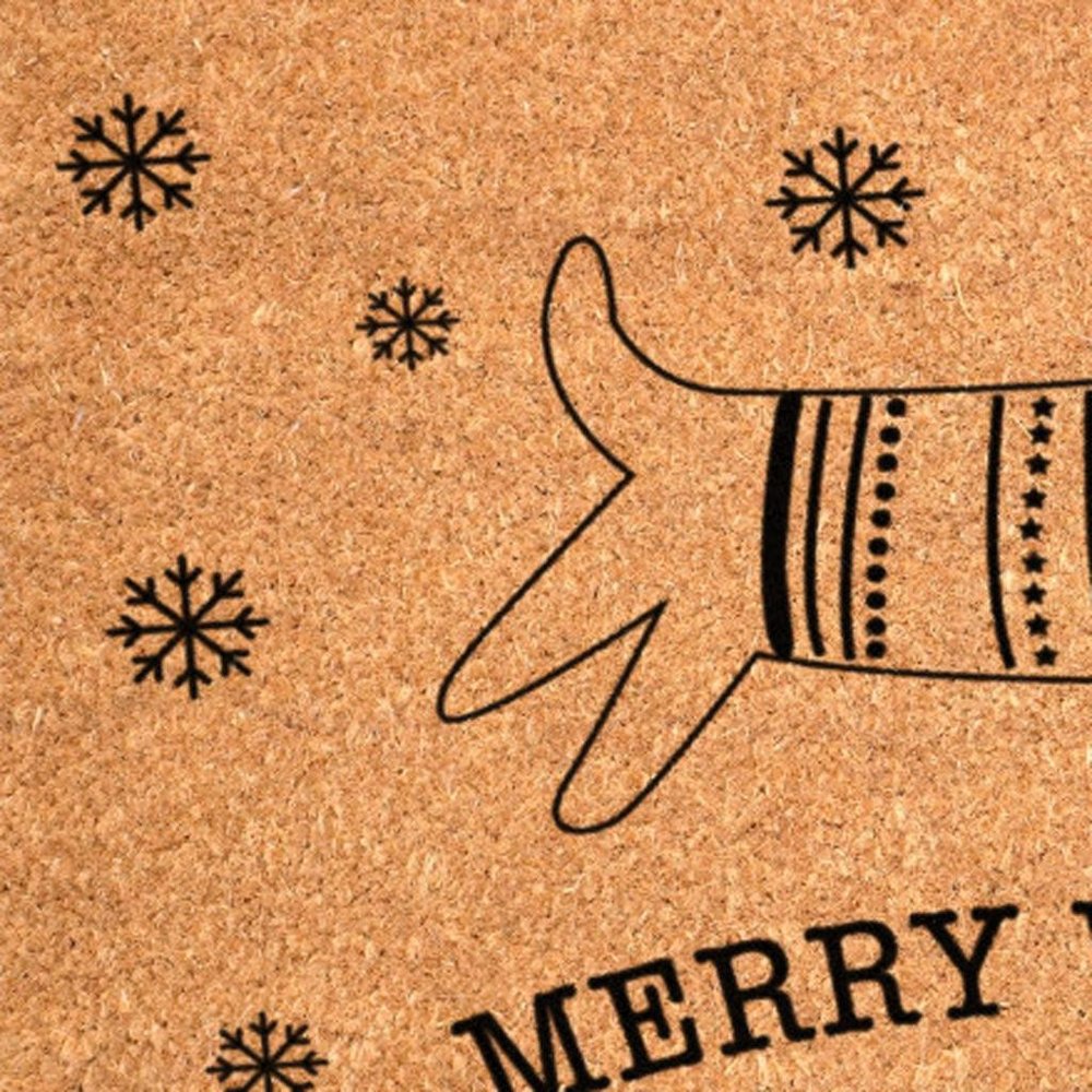 17" X 29" Brown And Black Christmas Dachshund Outdoor Coir Door Mat — view 8