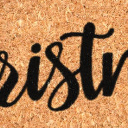 17" X 29" Brown And Black Christmas Merry Christmas Outdoor Coir Door Mat HomeRoots
