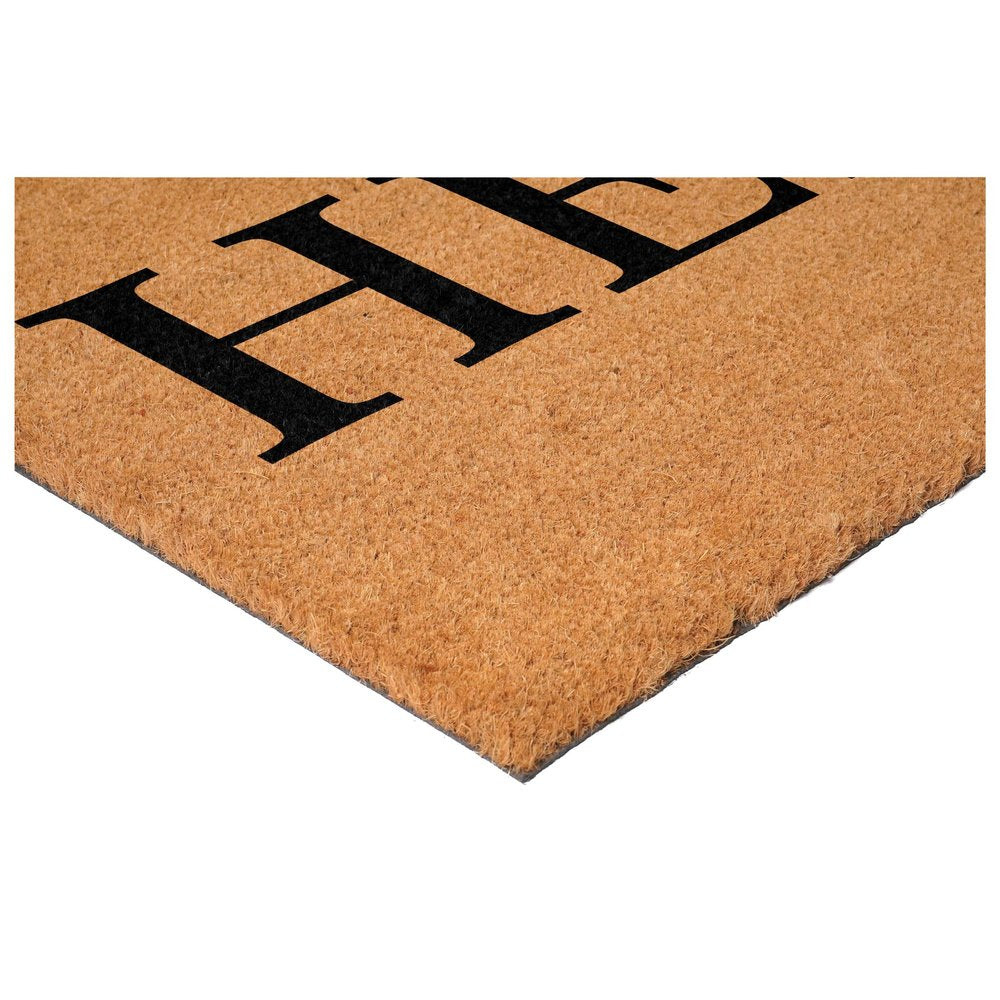 17" X 29" Brown Black And Green Christmas Outdoor Coir Door Mat HomeRoots