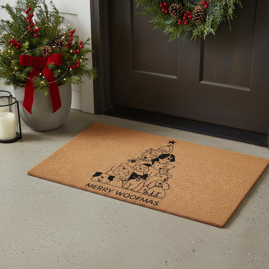 17" X 29" Brown And Black Christmas Outdoor Coir Door Mat HomeRoots