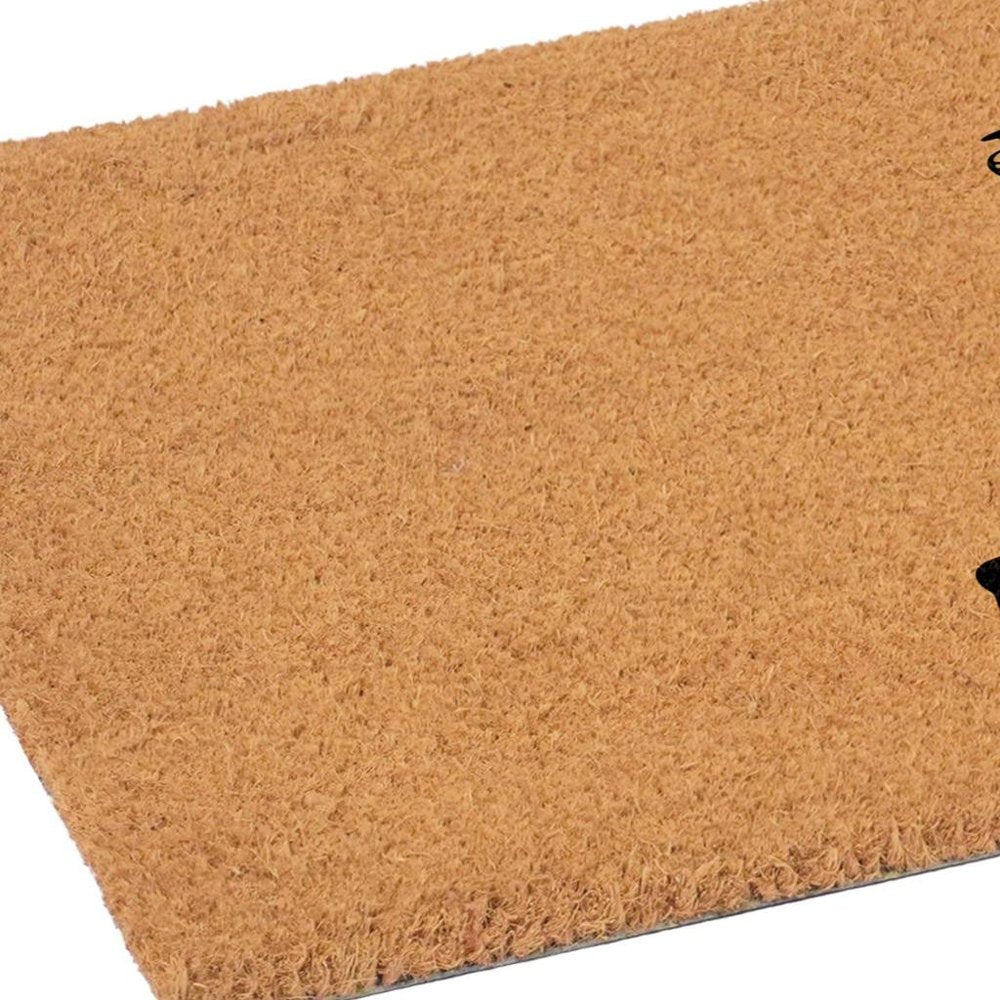 17" X 29" Brown And Black Christmas Outdoor Coir Door Mat HomeRoots