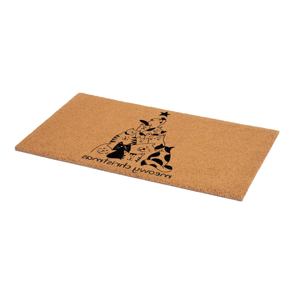 17" X 29" Brown And Black Christmas Outdoor Coir Door Mat — view 11