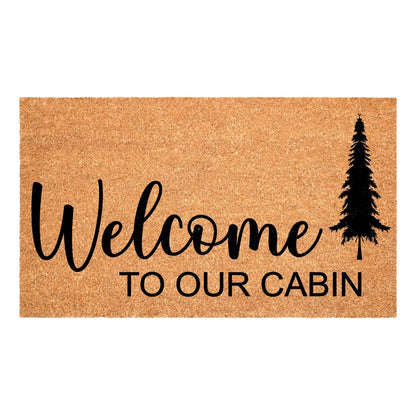 17" X 29" Brown And Black Christmas Outdoor Coir Door Mat HomeRoots
