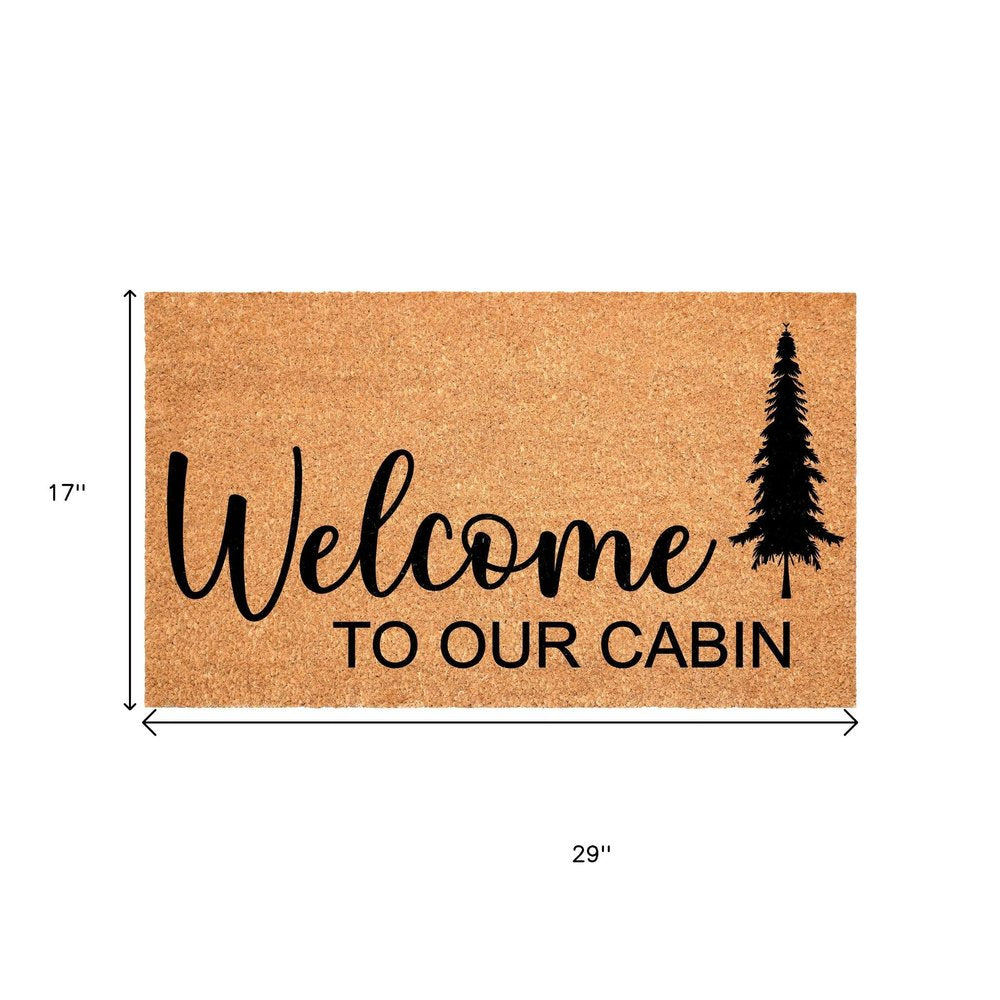 17" X 29" Brown And Black Christmas Outdoor Coir Door Mat — view 8