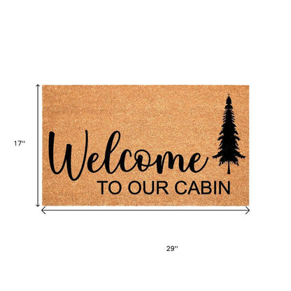 17" X 29" Brown And Black Christmas Outdoor Coir Door Mat HomeRoots
