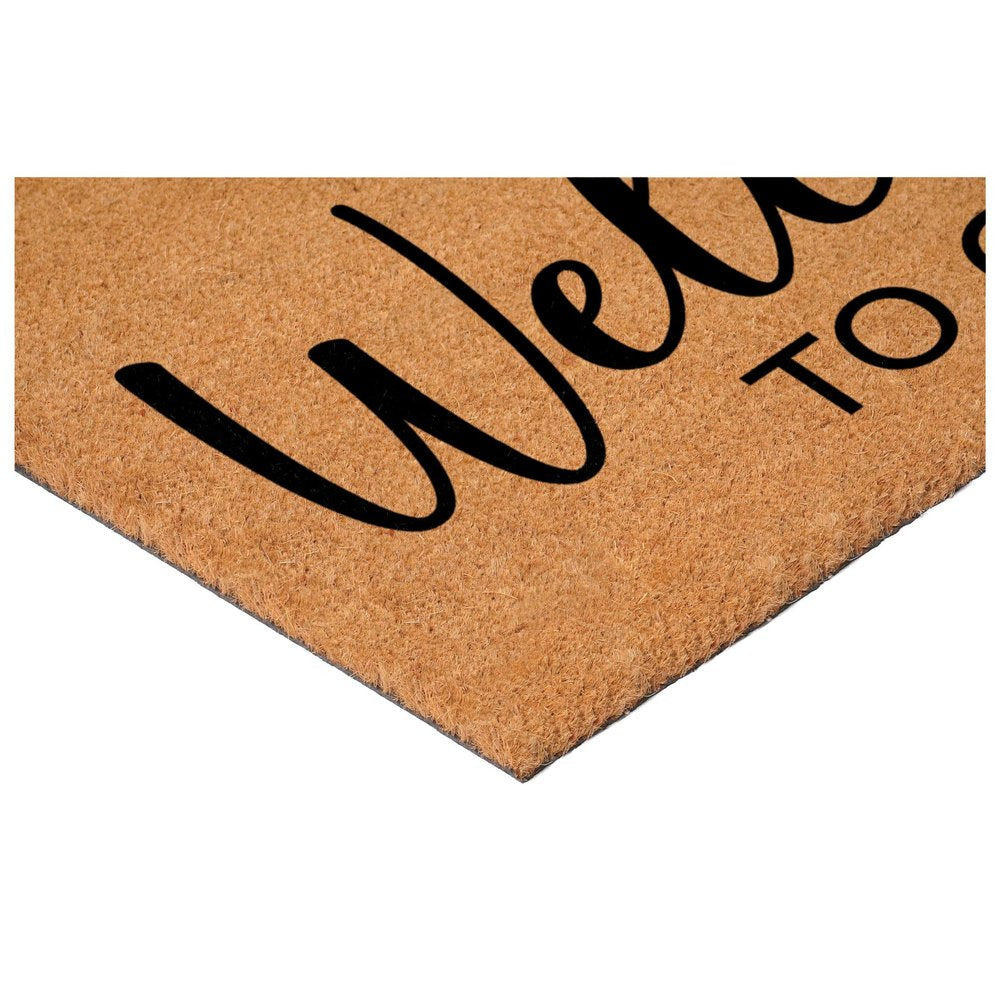 17" X 29" Brown And Black Christmas Outdoor Coir Door Mat — view 4