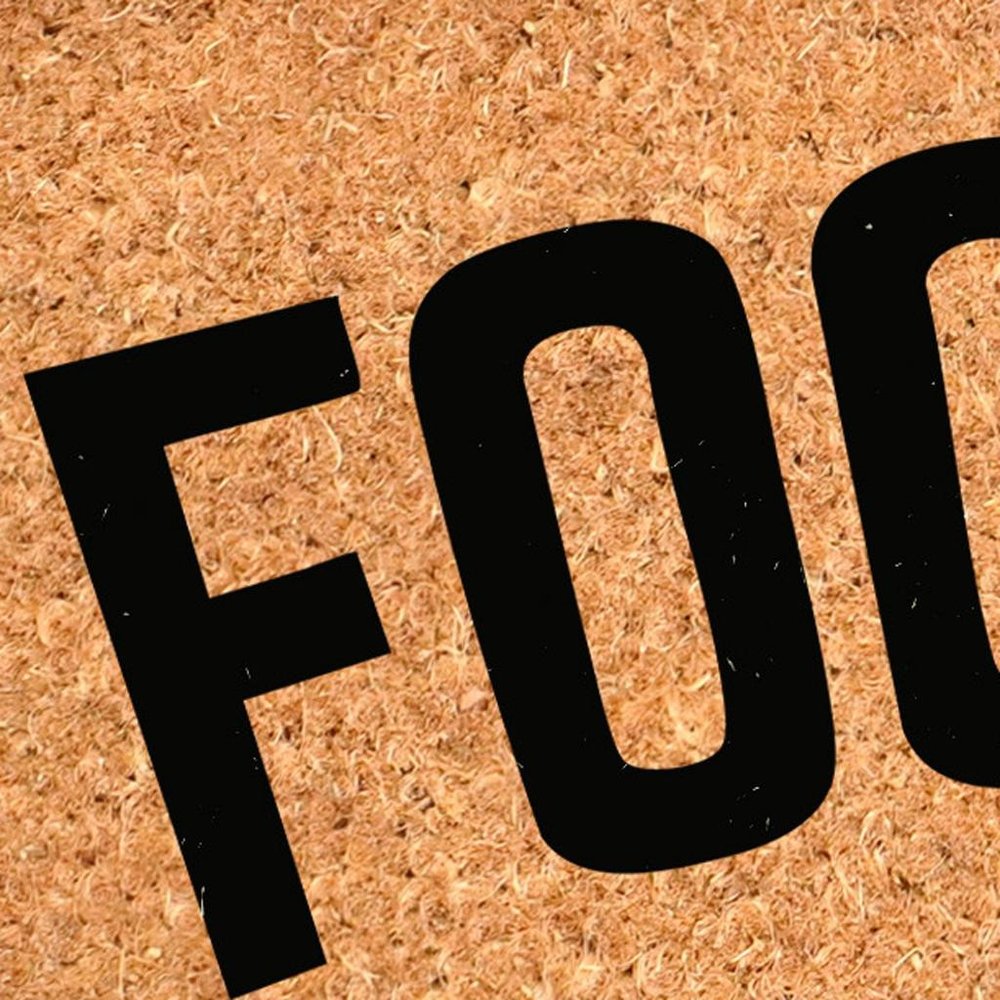 17" X 29" Natural And Black Football Fall Outdoor Coir Door Mat