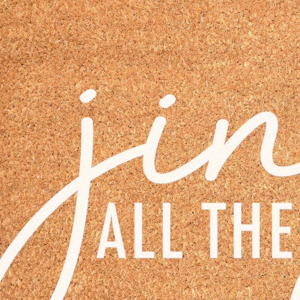17" X 29" Brown And White Christmas Outdoor Coir Door Mat — view 3