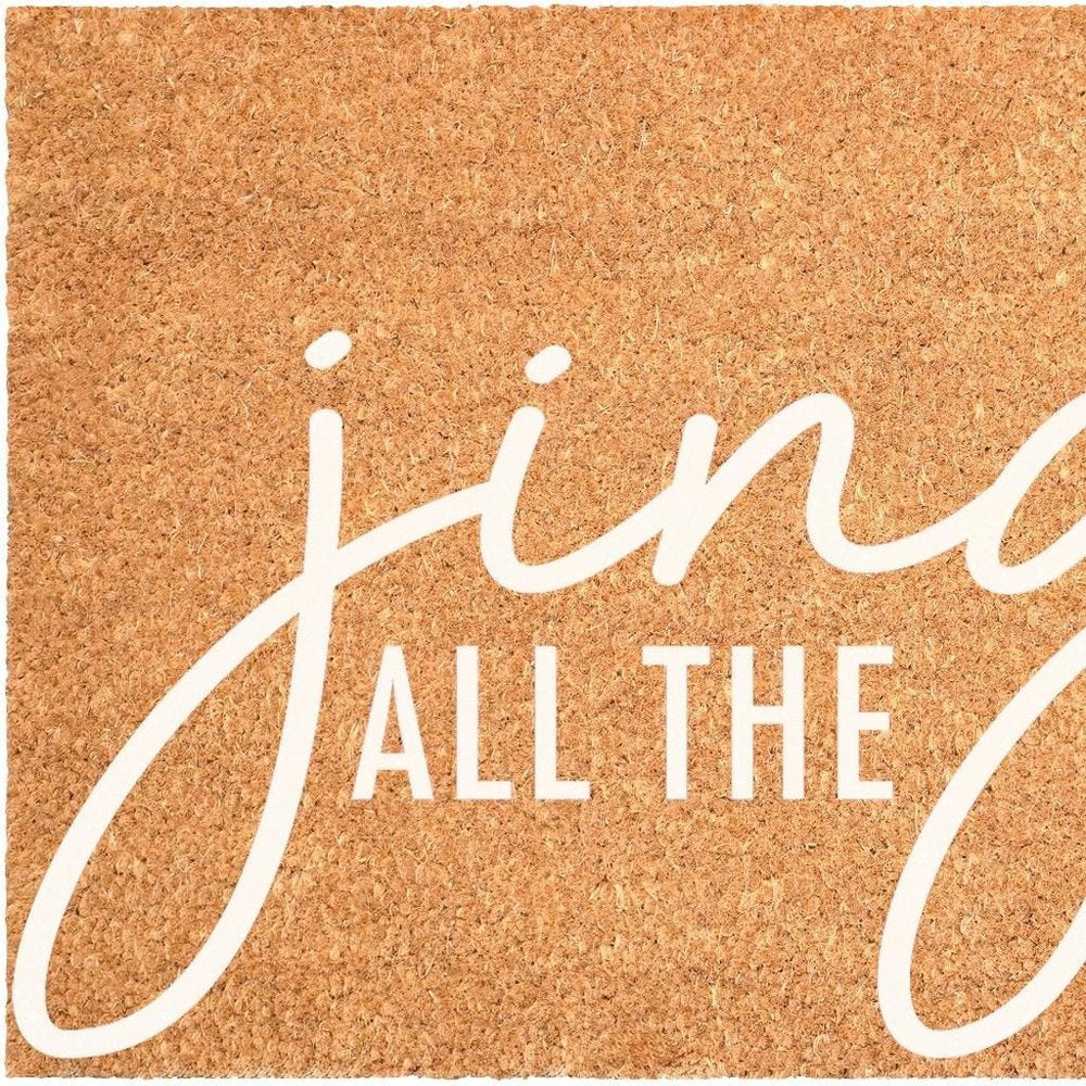 17" X 29" Brown And White Christmas Outdoor Coir Door Mat — view 4