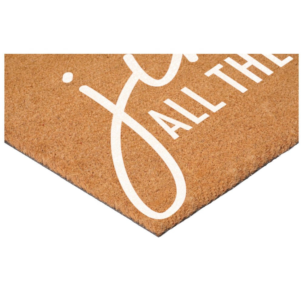 17" X 29" Brown And White Christmas Outdoor Coir Door Mat — view 2